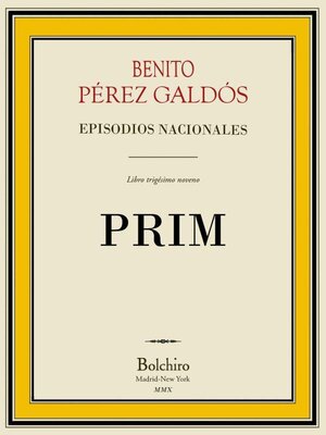 cover image of Prim (Episodios Nacionales, 4ª Serie--IX novela)
